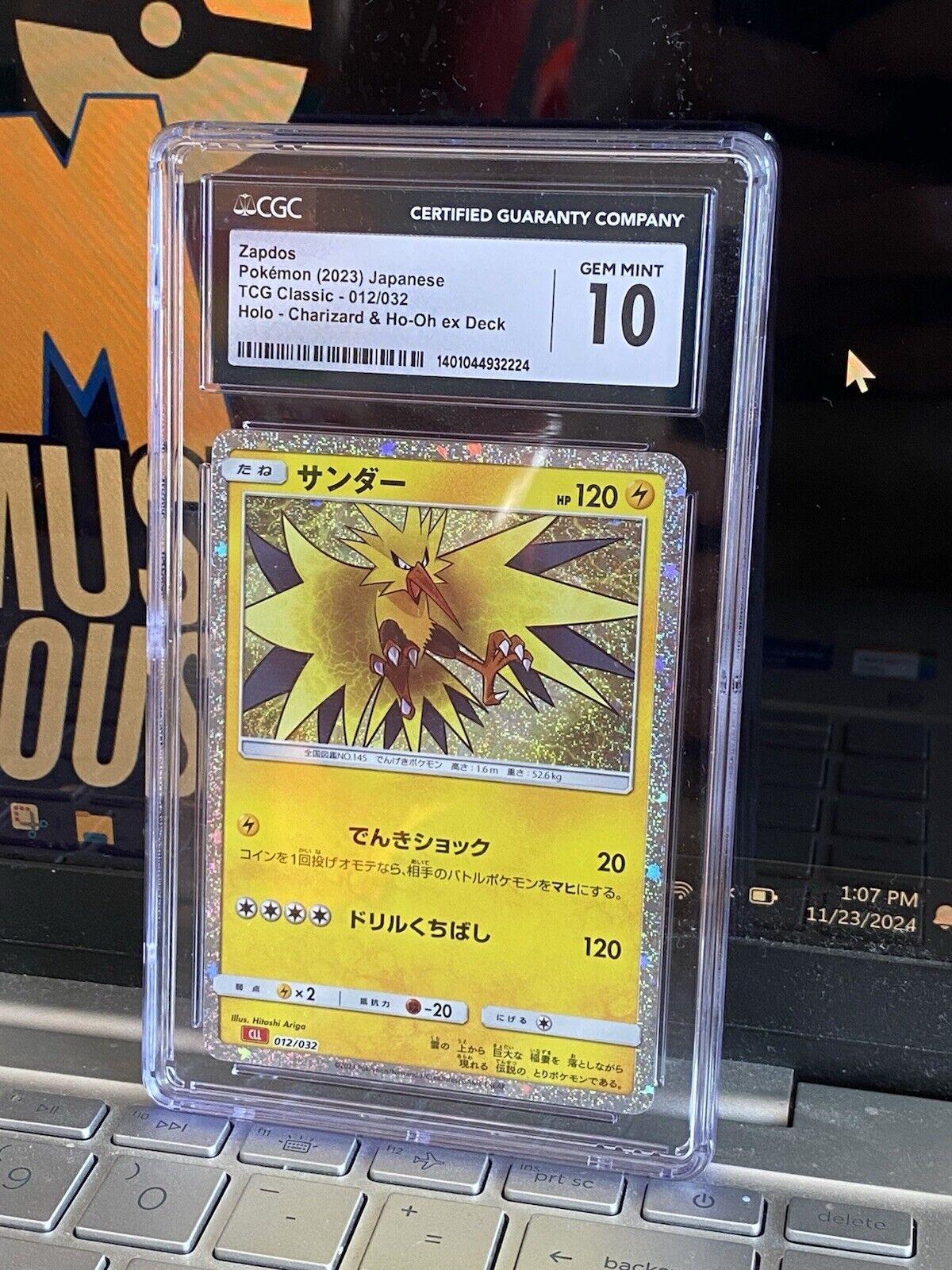 2023 Zapdos 012/032 12 Pokemon Card Classic Collection Holo Foil Japanese CGC 10